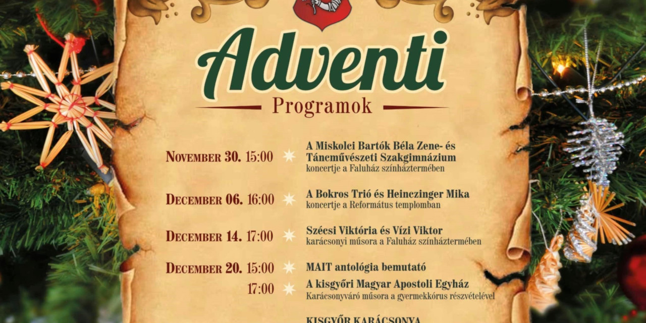 Kisgyőri Adventi programok